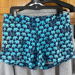 Tracy Negoshian Women Elephant Shorts Blue Size 12